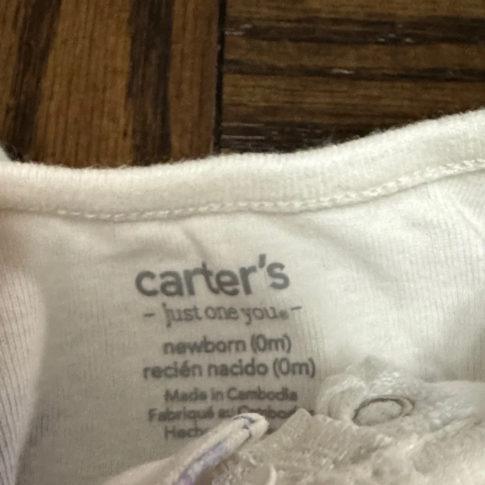 Carter's Baby Footie Sleepers - Mint Green, Peach, White with Prints - Picture 4 of 10